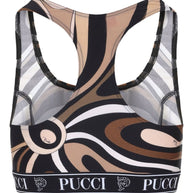 Pucci Printed Gym Bra Black