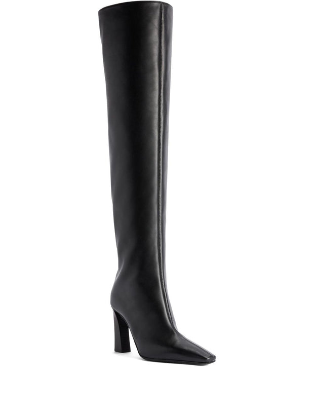 Giuseppe Zanotti Janiee Leather Heel Boots Black