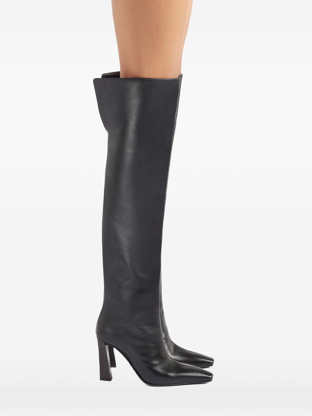 Giuseppe Zanotti Janiee Leather Heel Boots Black