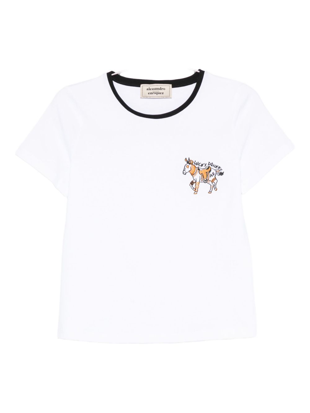 ALESSANDRO ENRIQUEZ Embroidered T-shirt White
