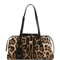 Dolce & Gabbana Animal Print Handbag Brown