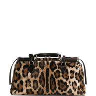 Dolce & Gabbana Animal Print Handbag Brown