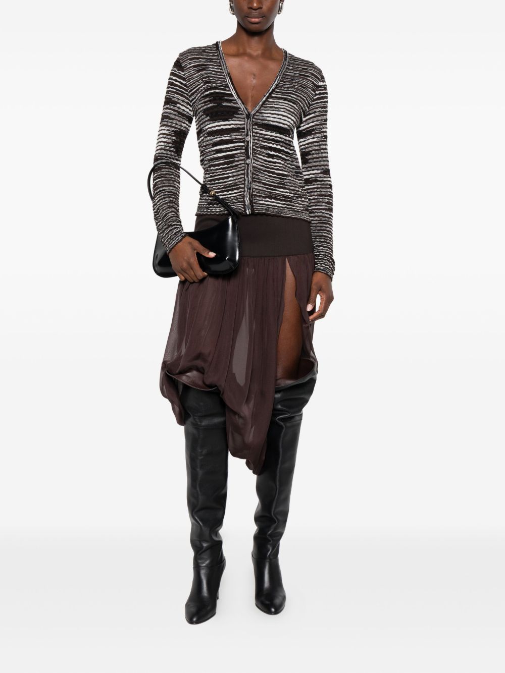 Missoni Wool Blend Cardigan Brown