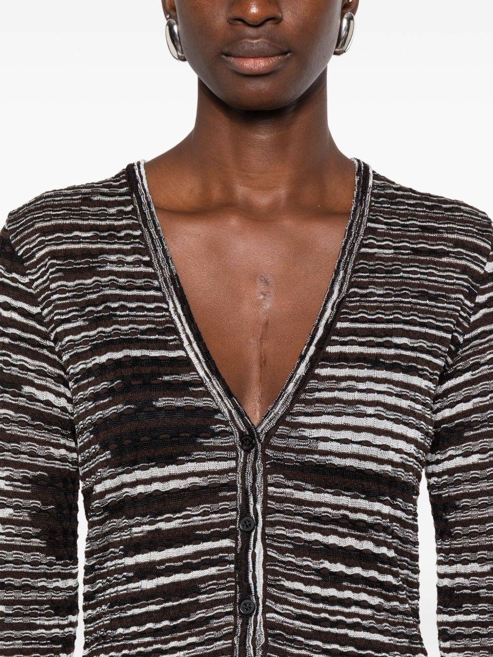 Missoni Wool Blend Cardigan Brown