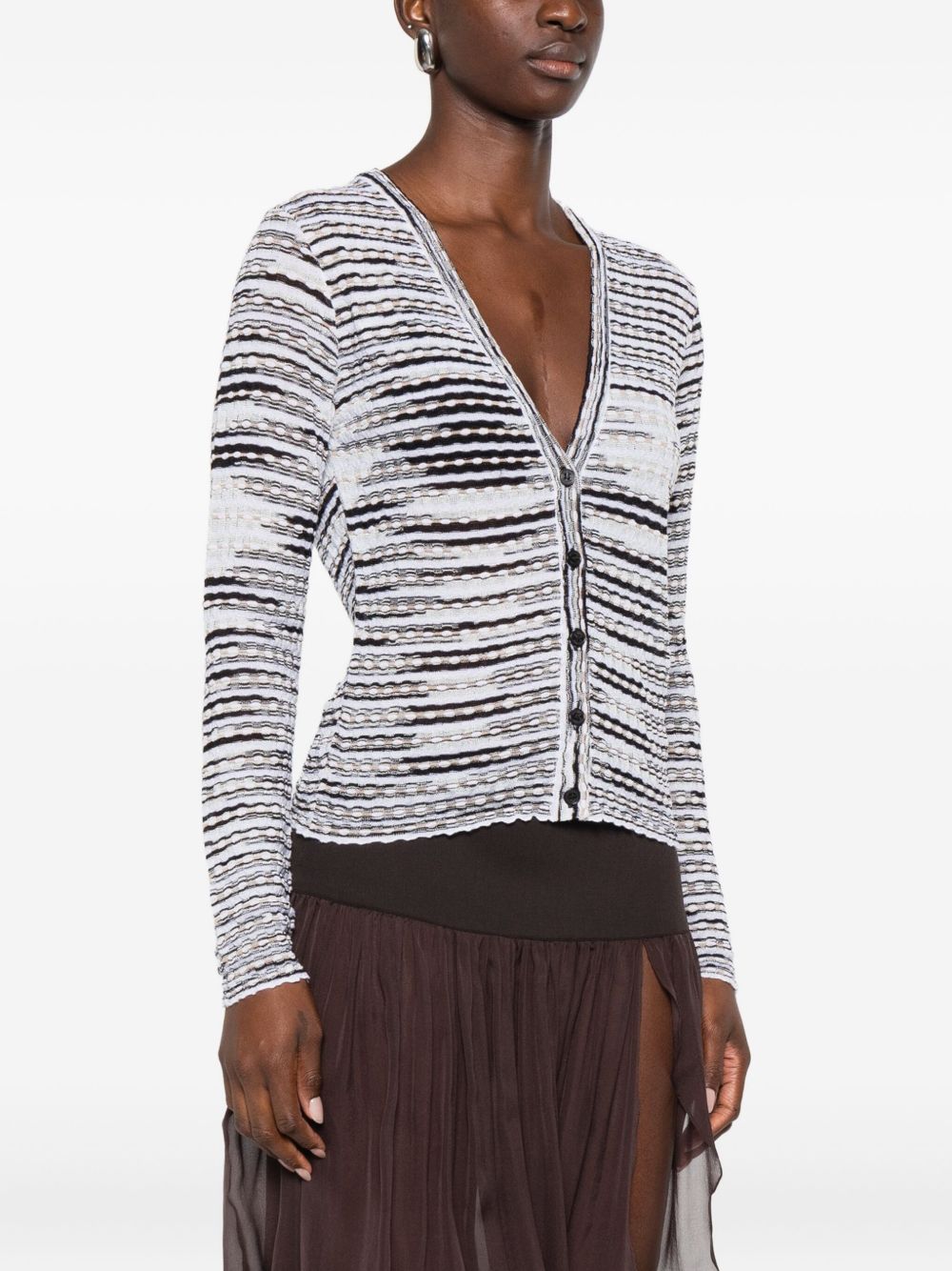 Missoni Wool Blend Cardigan Beige