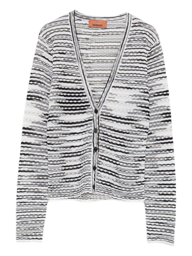 Missoni Wool Blend Cardigan Beige