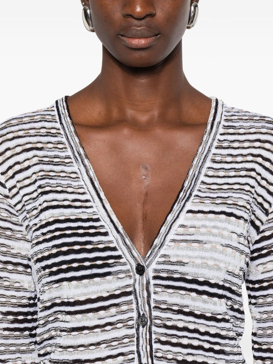 Missoni Wool Blend Cardigan Beige