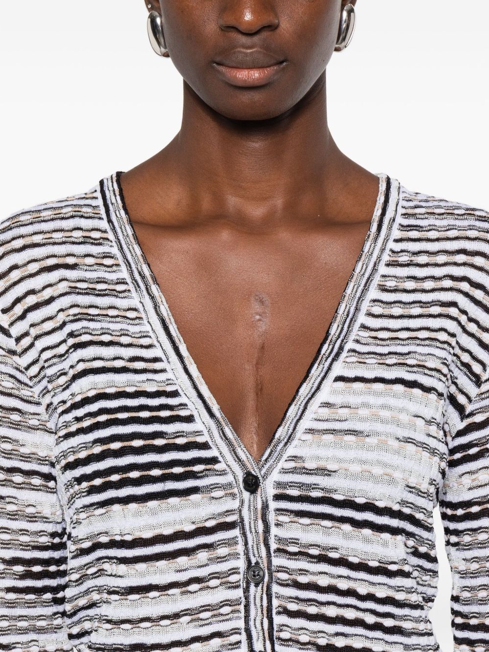 Missoni Wool Blend Cardigan Beige