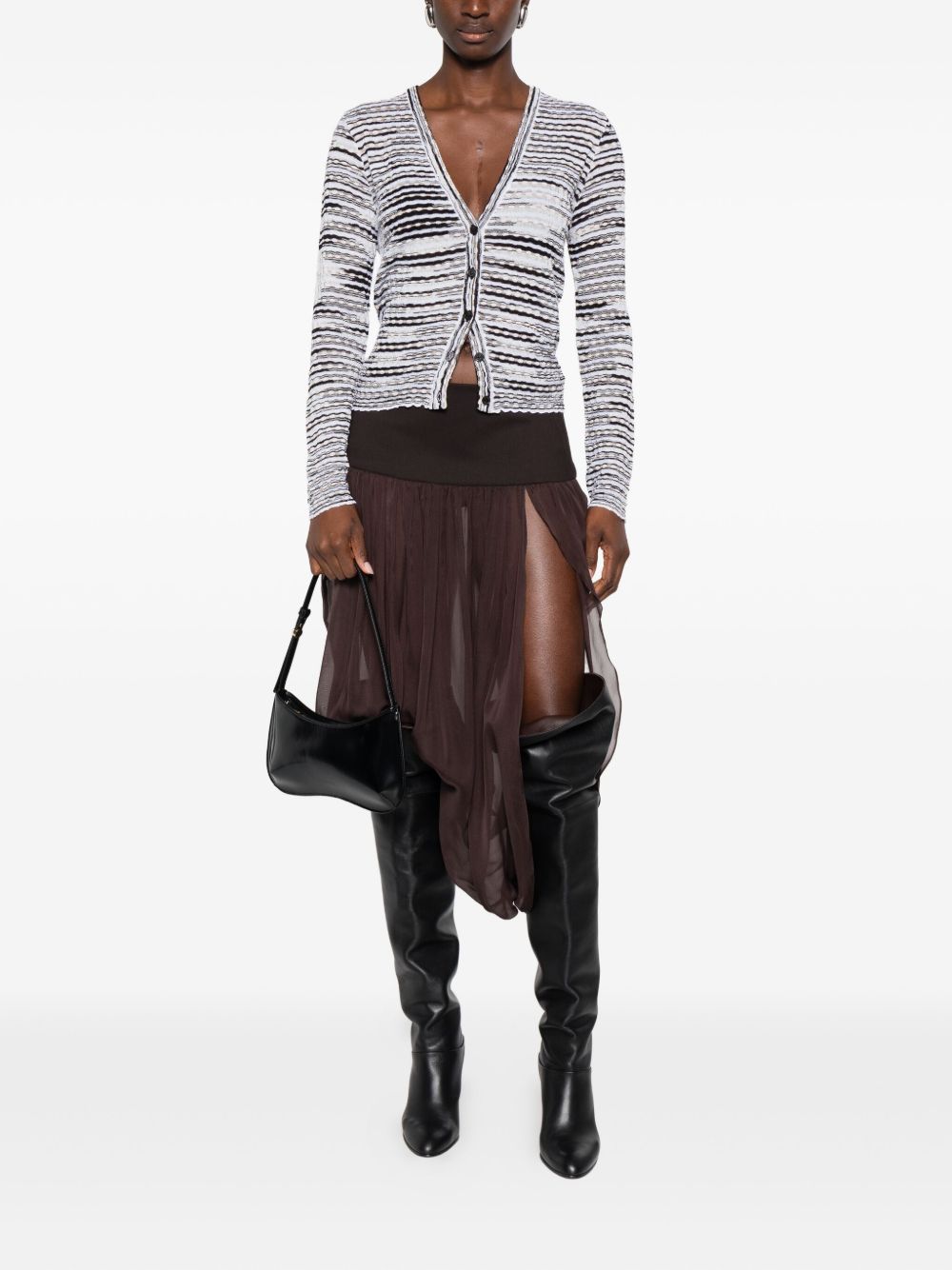 Missoni Wool Blend Cardigan Beige