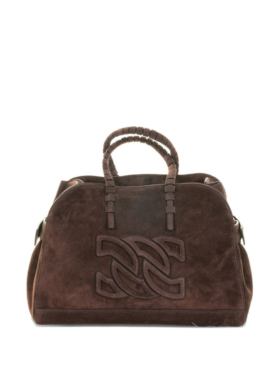 Casadei Suede Tote Bag Brown