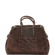 Casadei Suede Tote Bag Brown