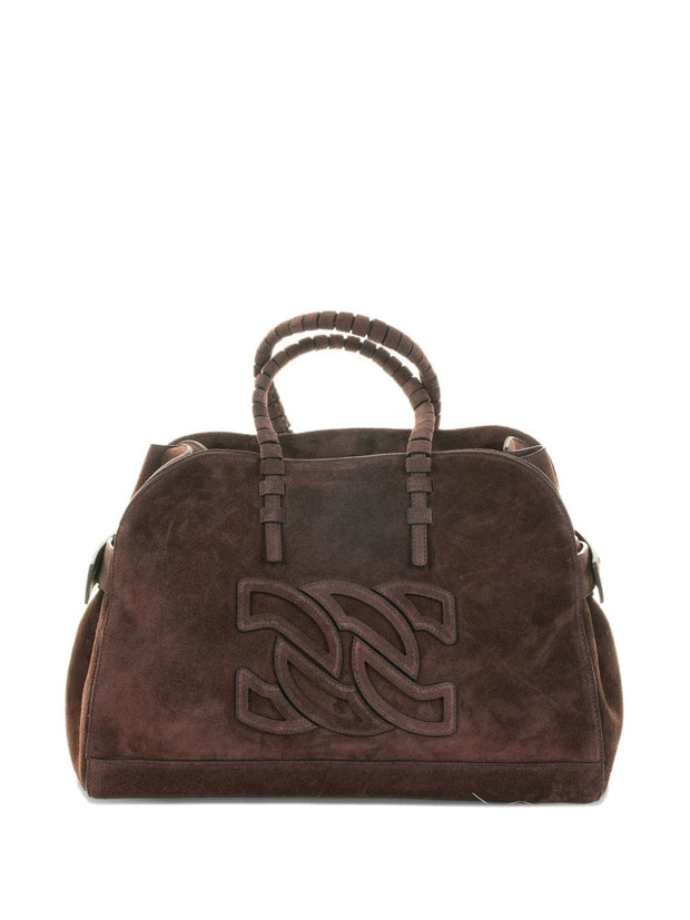 Casadei Suede Tote Bag Brown