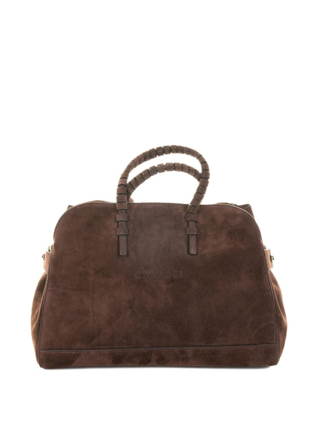Casadei Suede Tote Bag Brown