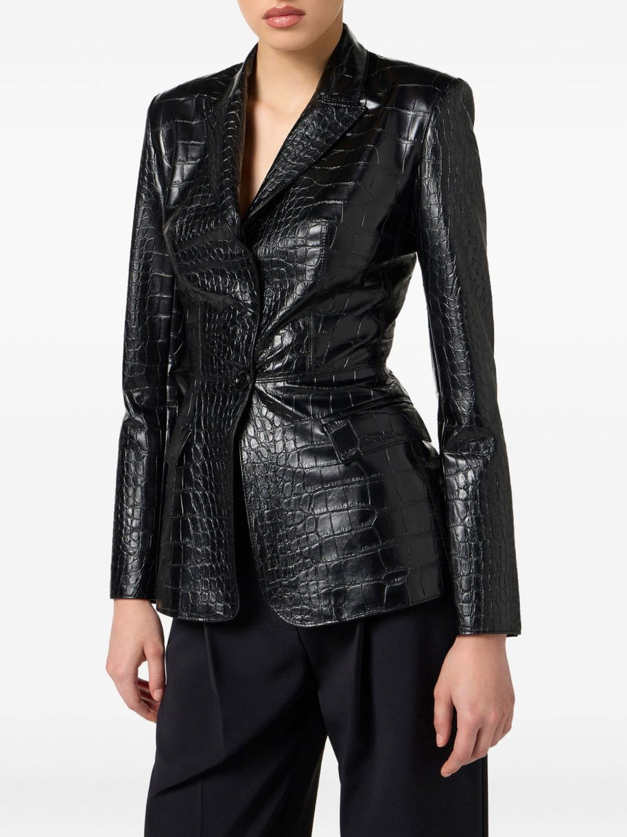 Elisabetta Franchi Single-breasted Jacket Black