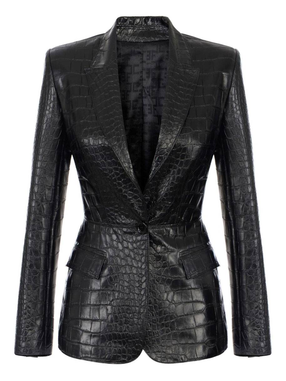 Elisabetta Franchi Single-breasted Jacket Black