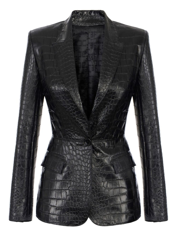 Elisabetta Franchi Single-breasted Jacket Black