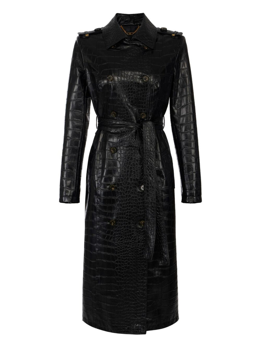 Elisabetta Franchi Double-breasted Coat Black