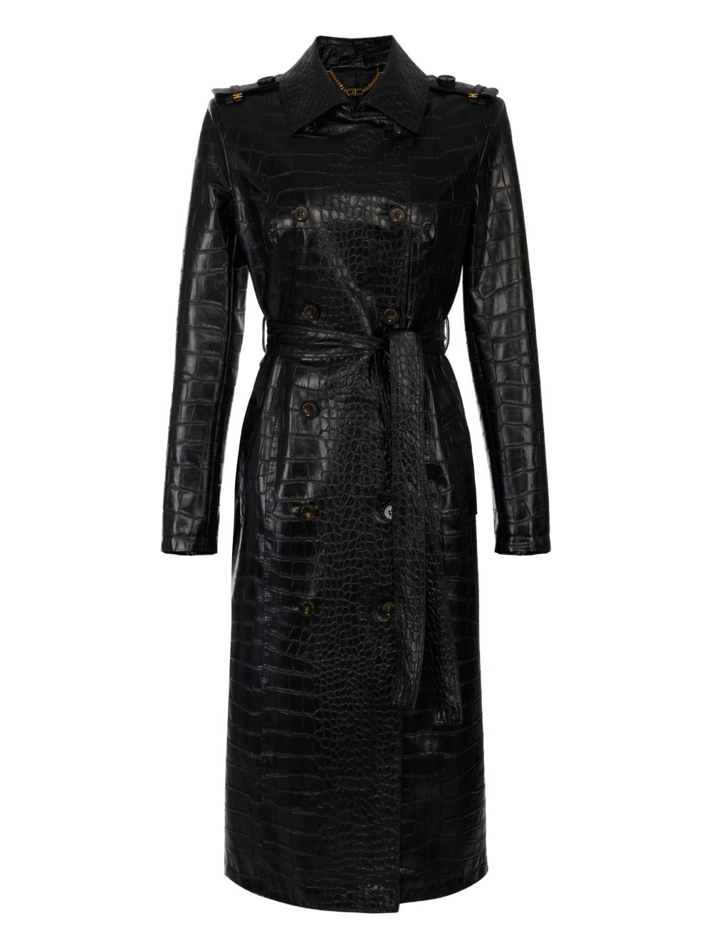 Elisabetta Franchi Double-breasted Coat Black