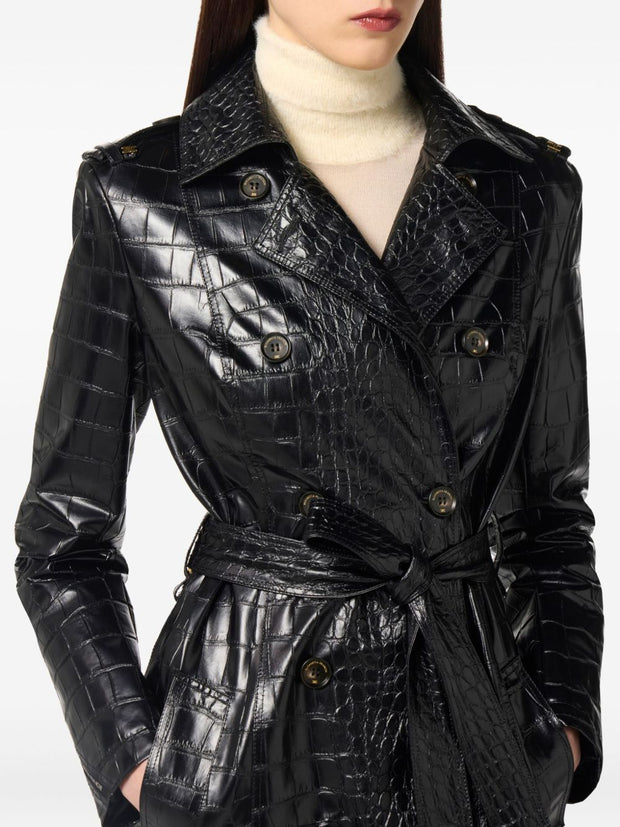 Elisabetta Franchi Double-breasted Coat Black