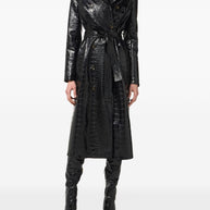 Elisabetta Franchi Double-breasted Coat Black