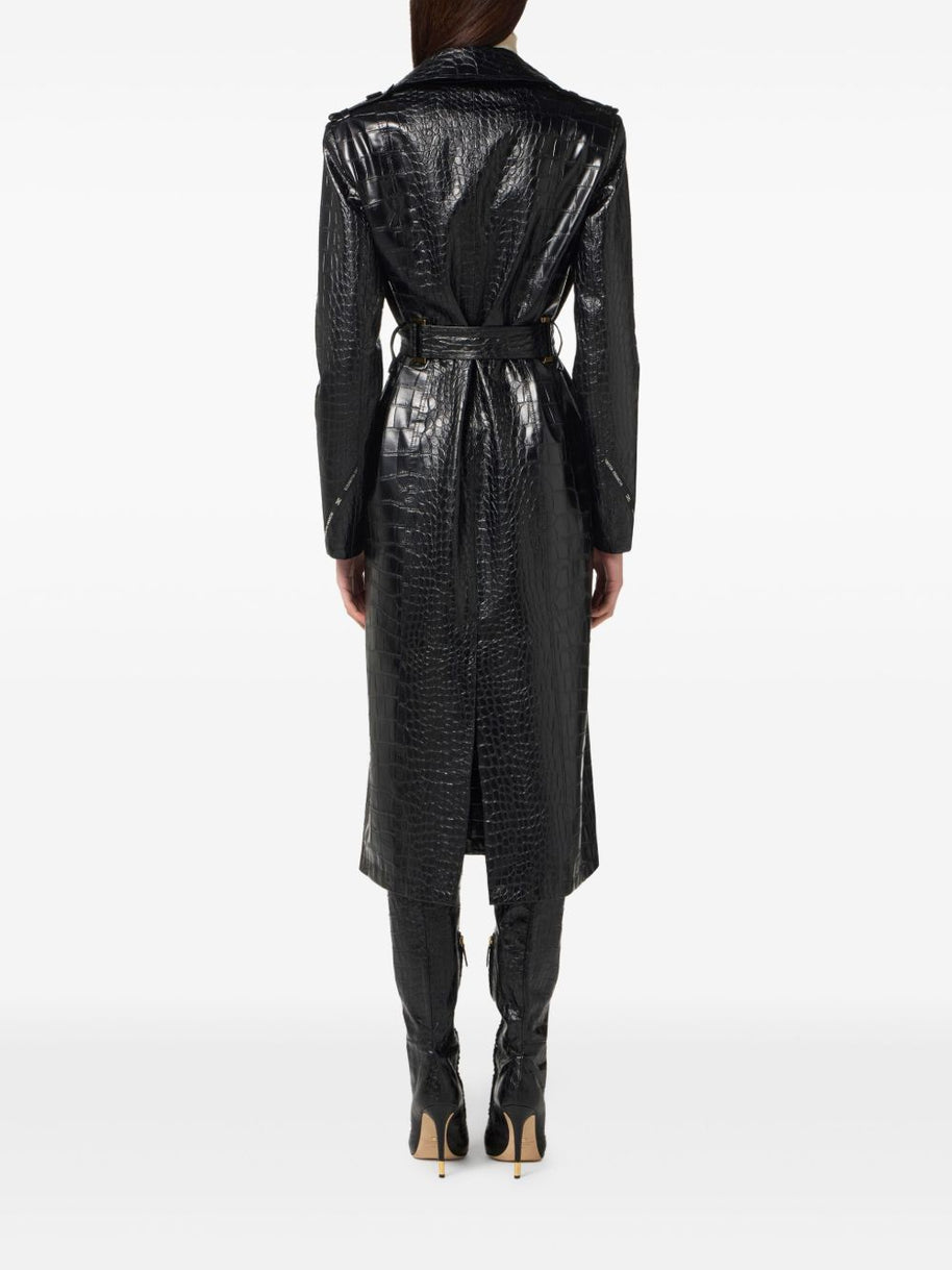 Elisabetta Franchi Double-breasted Coat Black