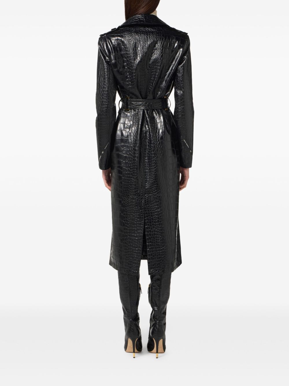 Elisabetta Franchi Double-breasted Coat Black