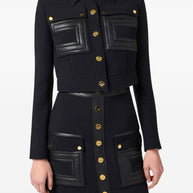 Elisabetta Franchi Crepe Jacket Black