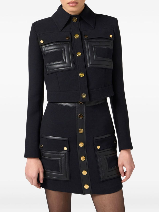 Elisabetta Franchi Crepe Jacket Black