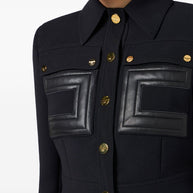 Elisabetta Franchi Crepe Jacket Black