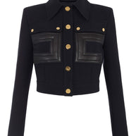 Elisabetta Franchi Crepe Jacket Black