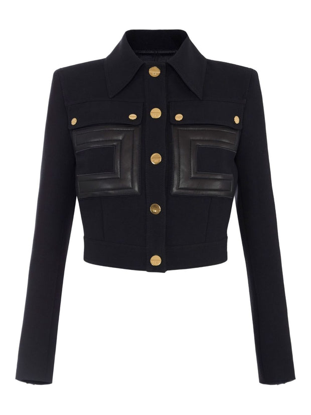 Elisabetta Franchi Crepe Jacket Black