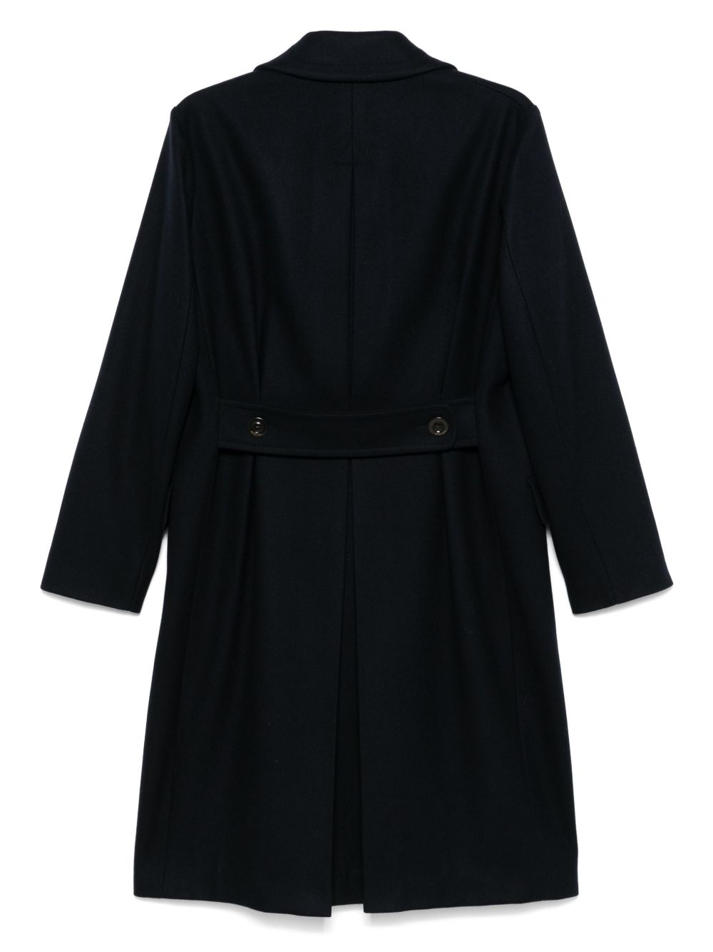 Boglioli Wool And Cashmere Double-breasted Coat Blue