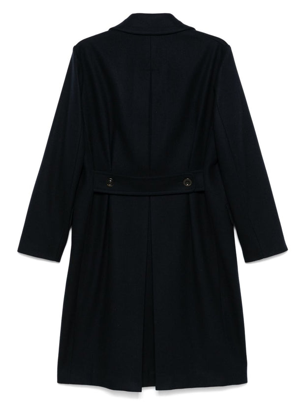 Boglioli Wool And Cashmere Double-breasted Coat Blue