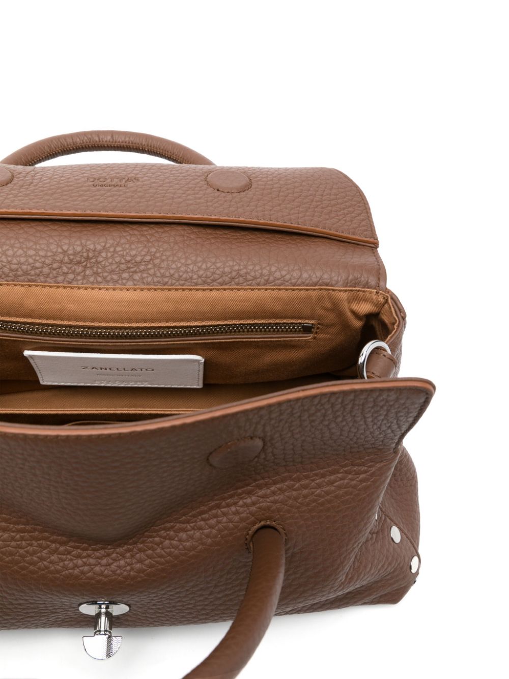 Zanellato Dotta Centauro Small Leather Handbag Brown
