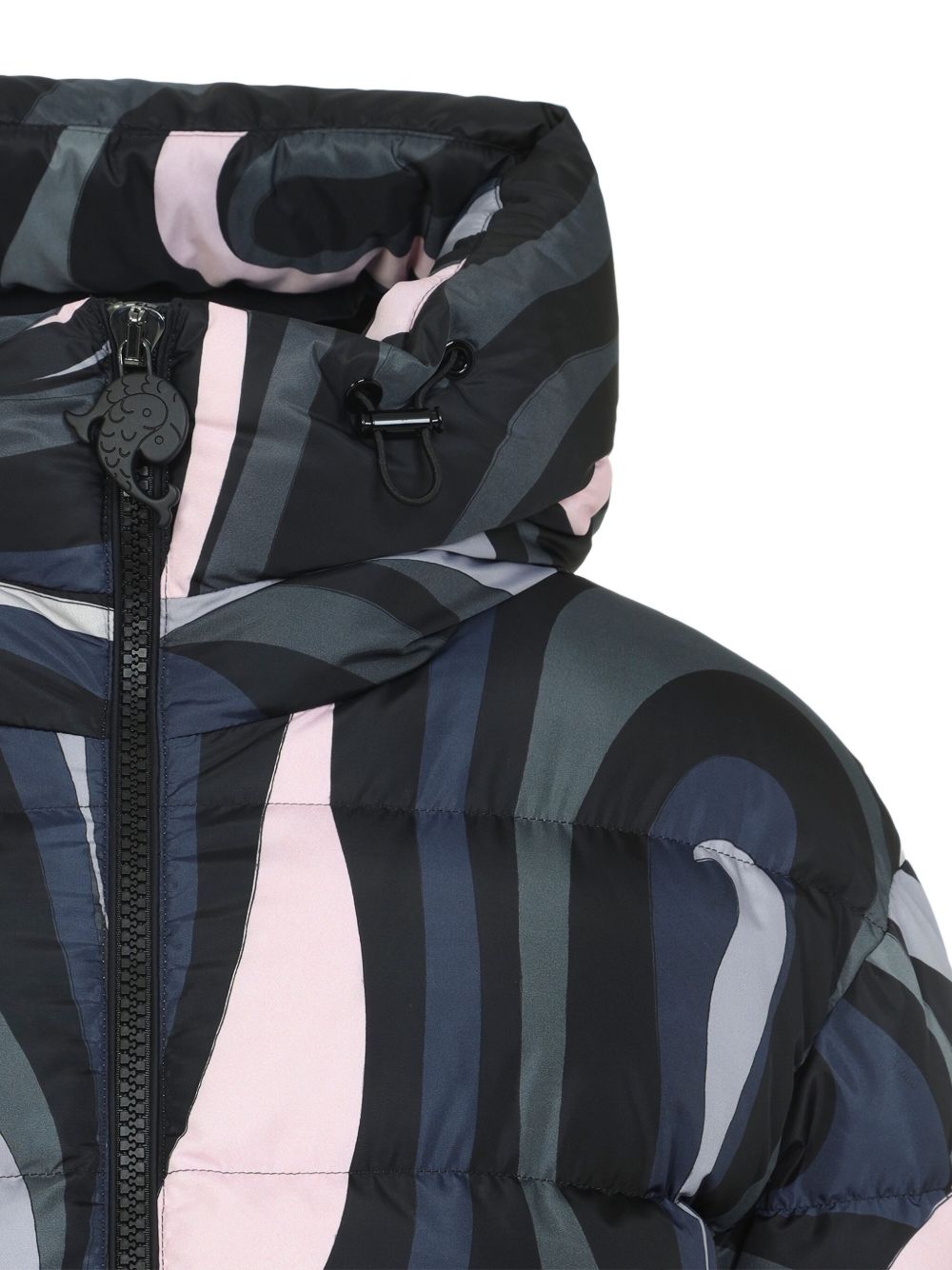 Pucci Printed Nylon Down Jacket Black