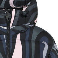 Pucci Printed Nylon Down Jacket Black
