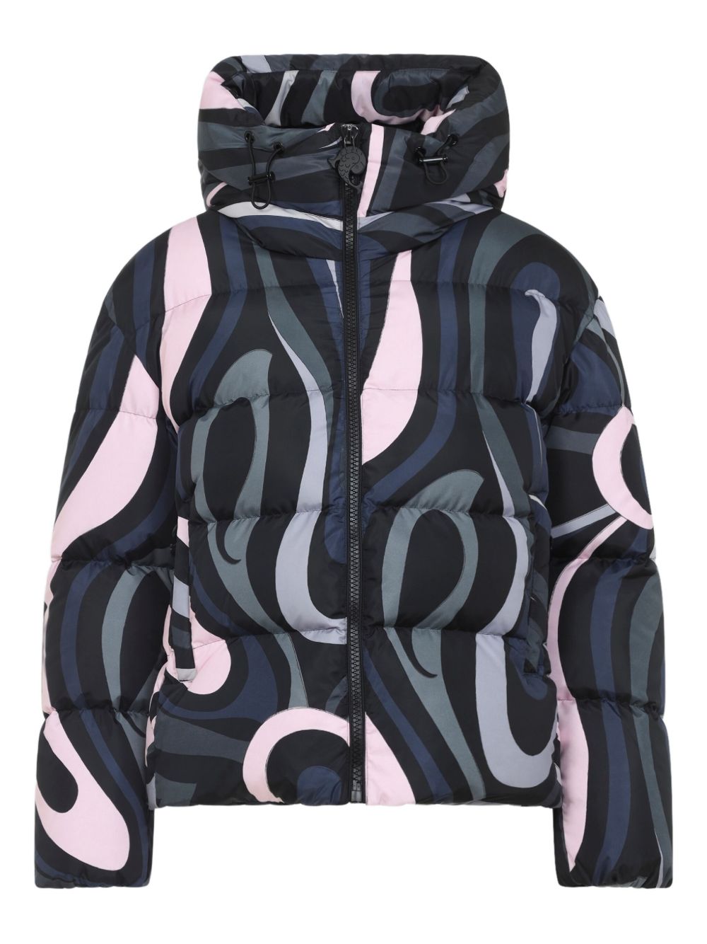 Pucci Printed Nylon Down Jacket Black