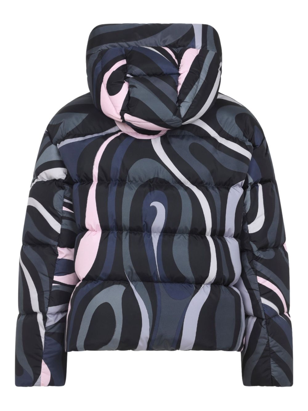 Pucci Printed Nylon Down Jacket Black