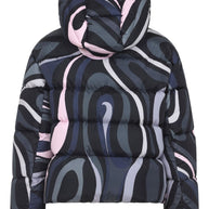 Pucci Printed Nylon Down Jacket Black