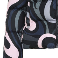 Pucci Printed Nylon Down Jacket Black