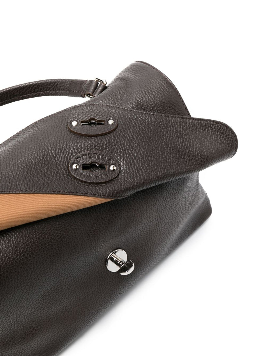 Zanellato Postina Daily Small Leather Handbag Brown
