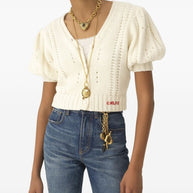 Chloé Chloè Open Knit Cardigan White