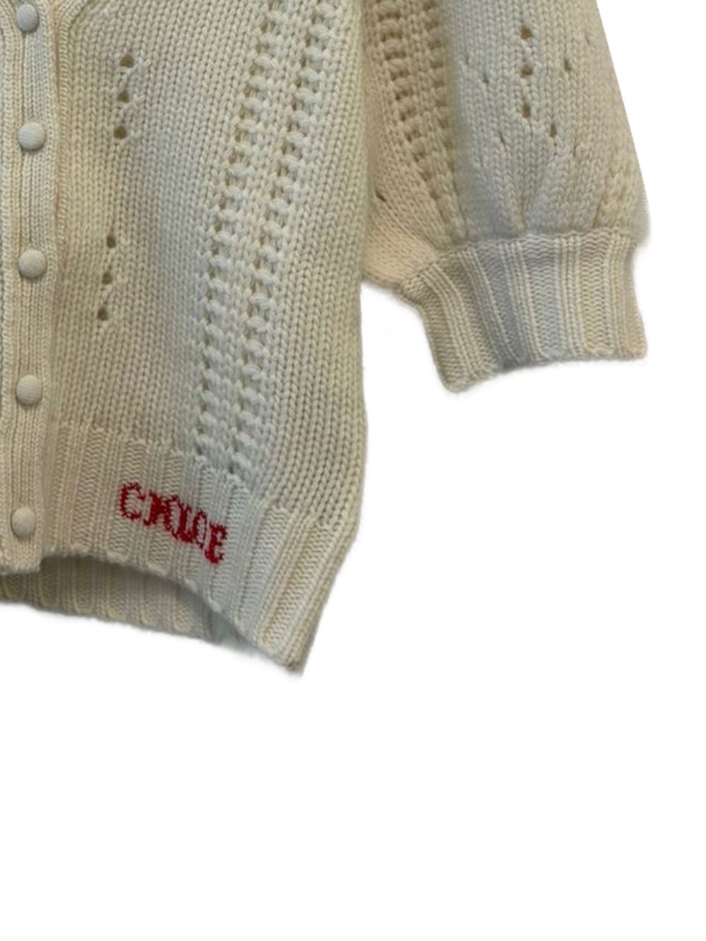 Chloé Chloè Open Knit Cardigan White