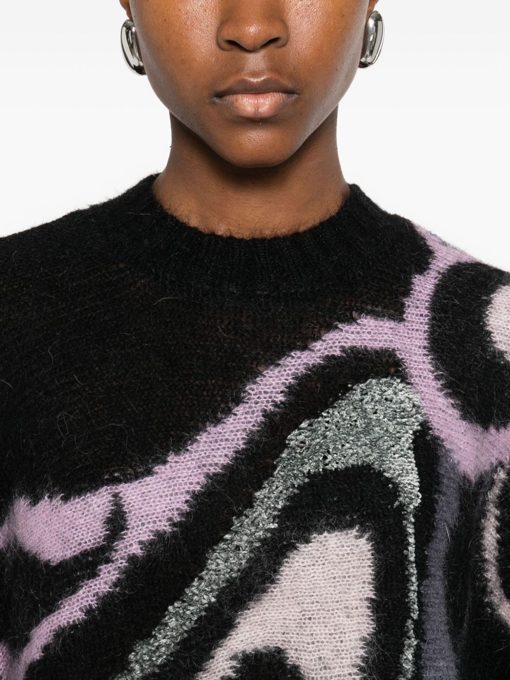 Pucci Wool Printed Sweater Black