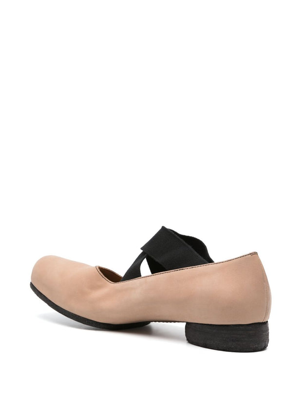 Uma Wang Leather Ballet Flats Powder