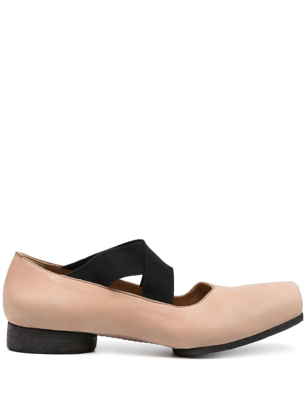 Uma Wang Leather Ballet Flats Powder