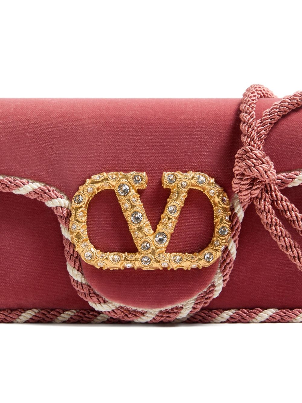 Valentino Garavani VLogo Clutch Powder