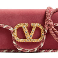 Valentino Garavani VLogo Clutch Powder