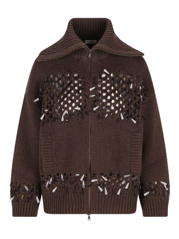 Brunello Cucinelli Cashmere Cardigan Brown