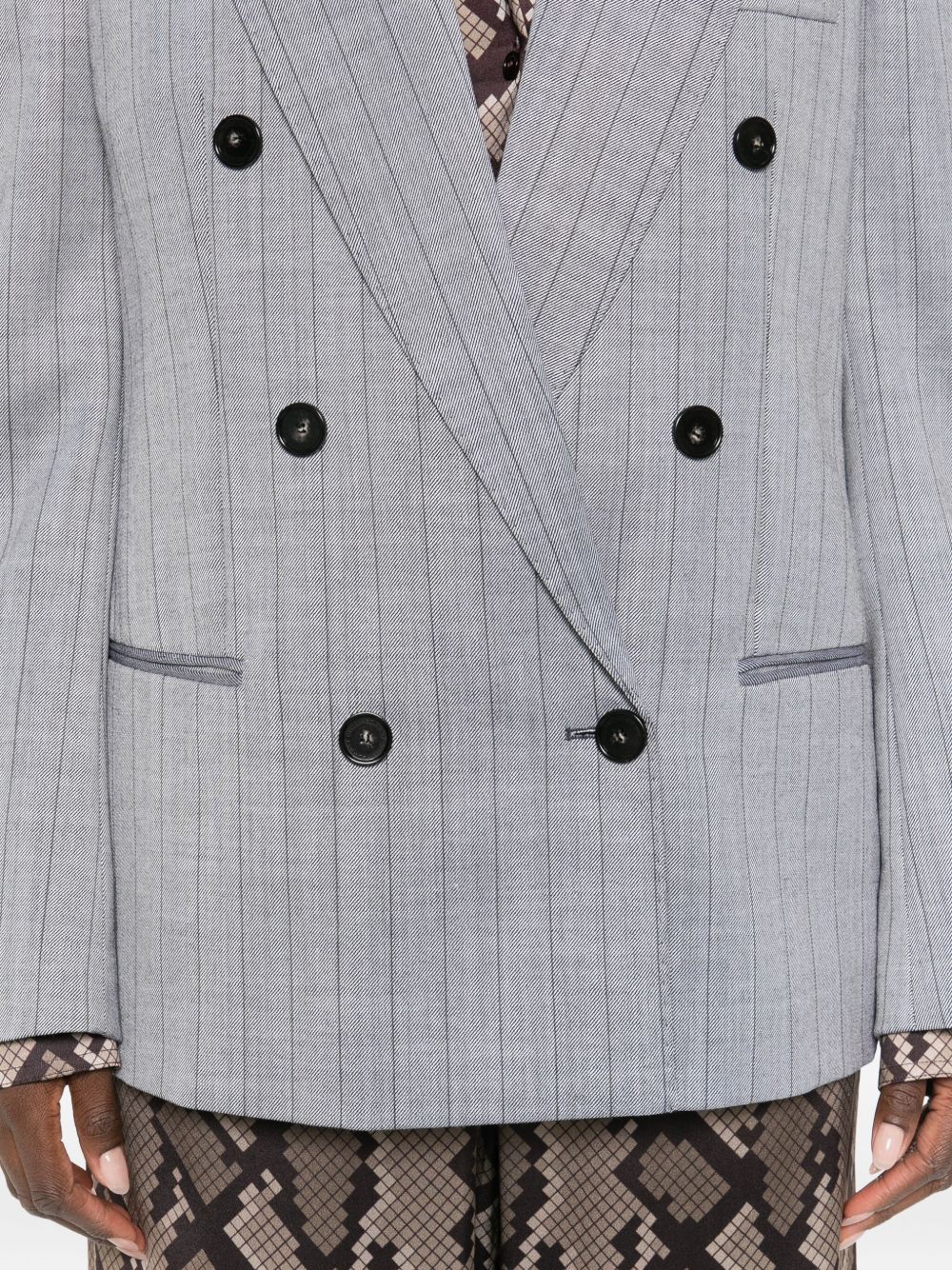 Stella McCartney Wool Double-breasted Jacket Grey